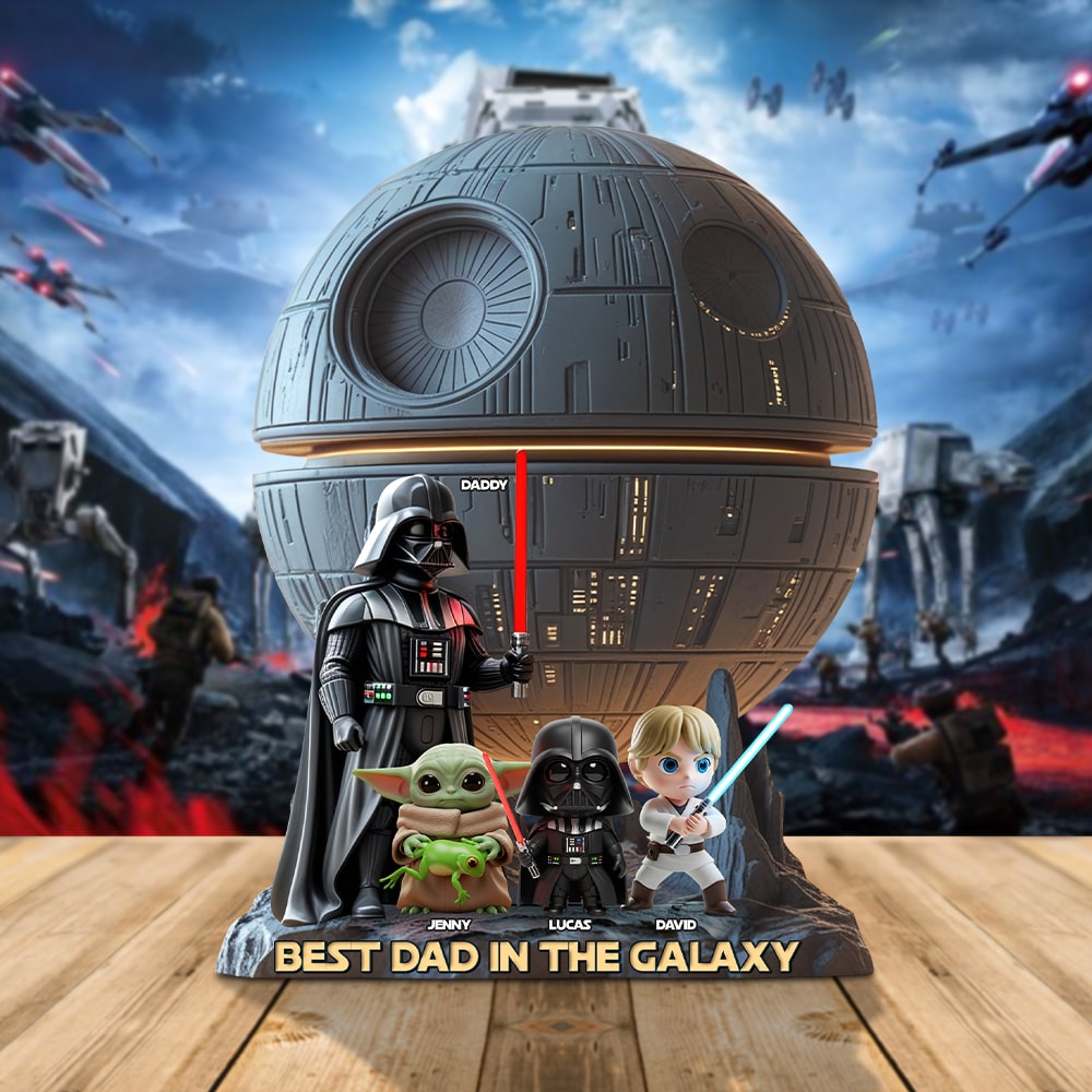 Personalized Gifts For Dad Acrylic Plaque, Best Dad In The Galaxy-Homacus