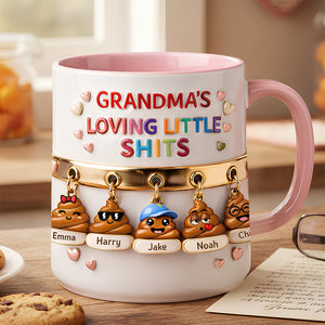 Loving Little Sh*ts Accent Mug - Personalized Gifts For Grandma 01HUDT090126