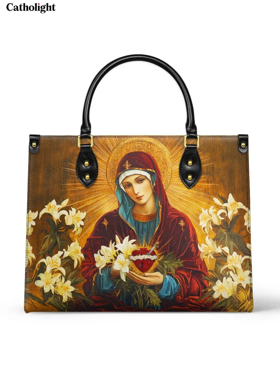 Catholight  The Lily Of Purity Leather Bag