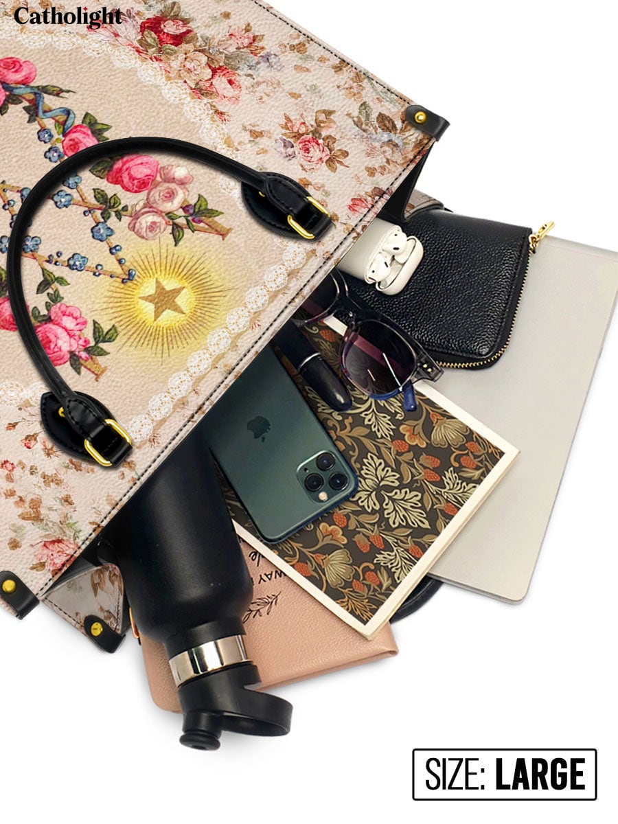Catholight  Roses of the Rosary Leather Bag