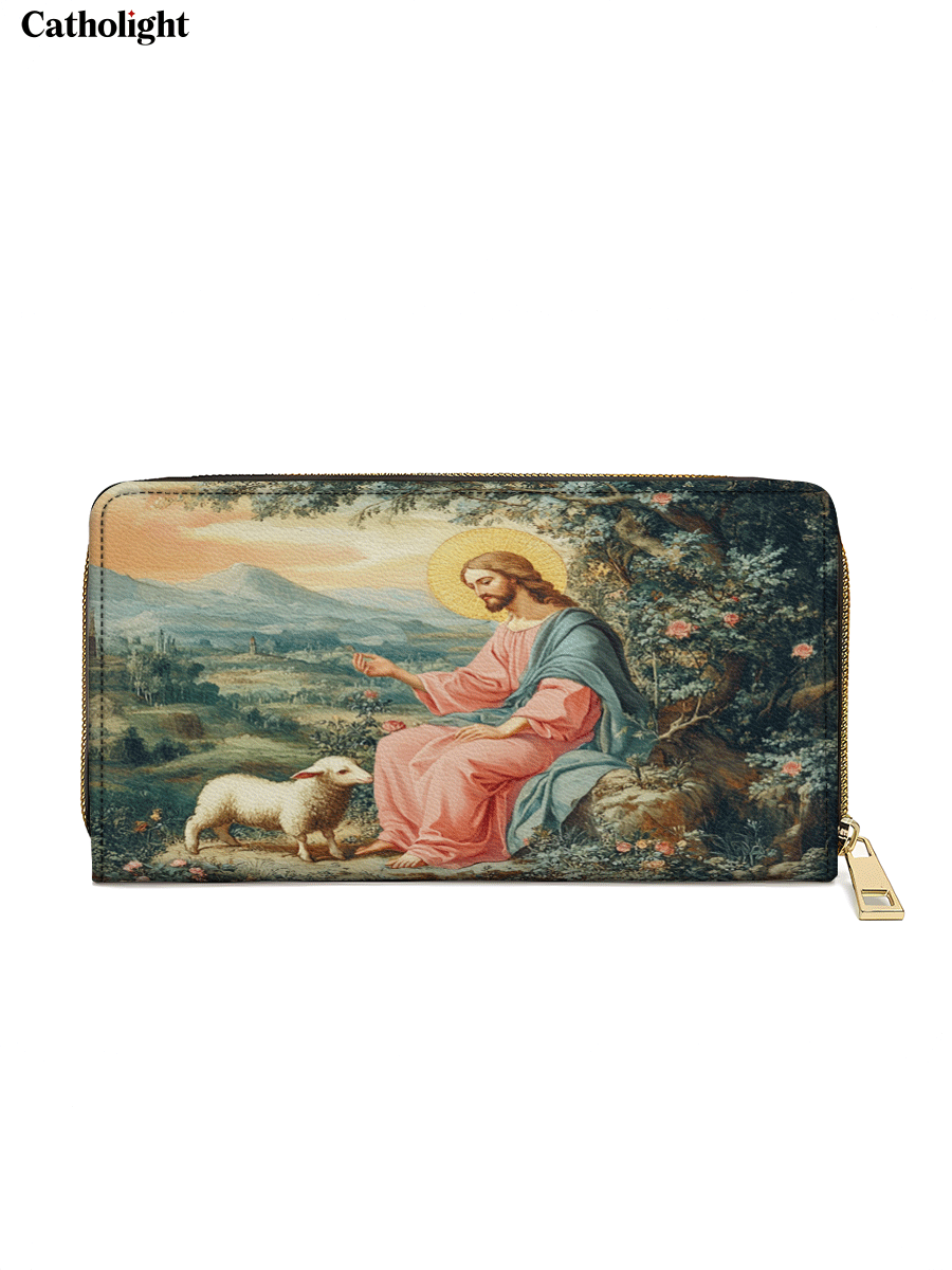 Catholight  The Shepherd's Grace - Leather Wallet Purse