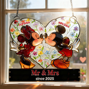 Kissing Couple Suncatcher - Personalized Gifts For Couples 01tomg150126