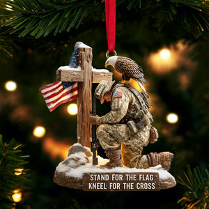 Faithful Warrior Christmas Ornament - Personalized Gift For Veteran 04TGLU151025