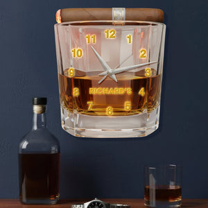 Drink Glass Acrylic Hanging Wall Clock - Personalized Gifts For Drinking Lovers 02hyqn251225