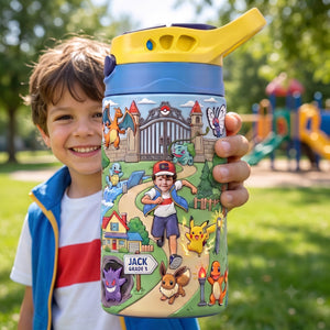 Cute Creature Kid Tumbler - Personalized Custom Photo Gift For Kids 03HAQN280726