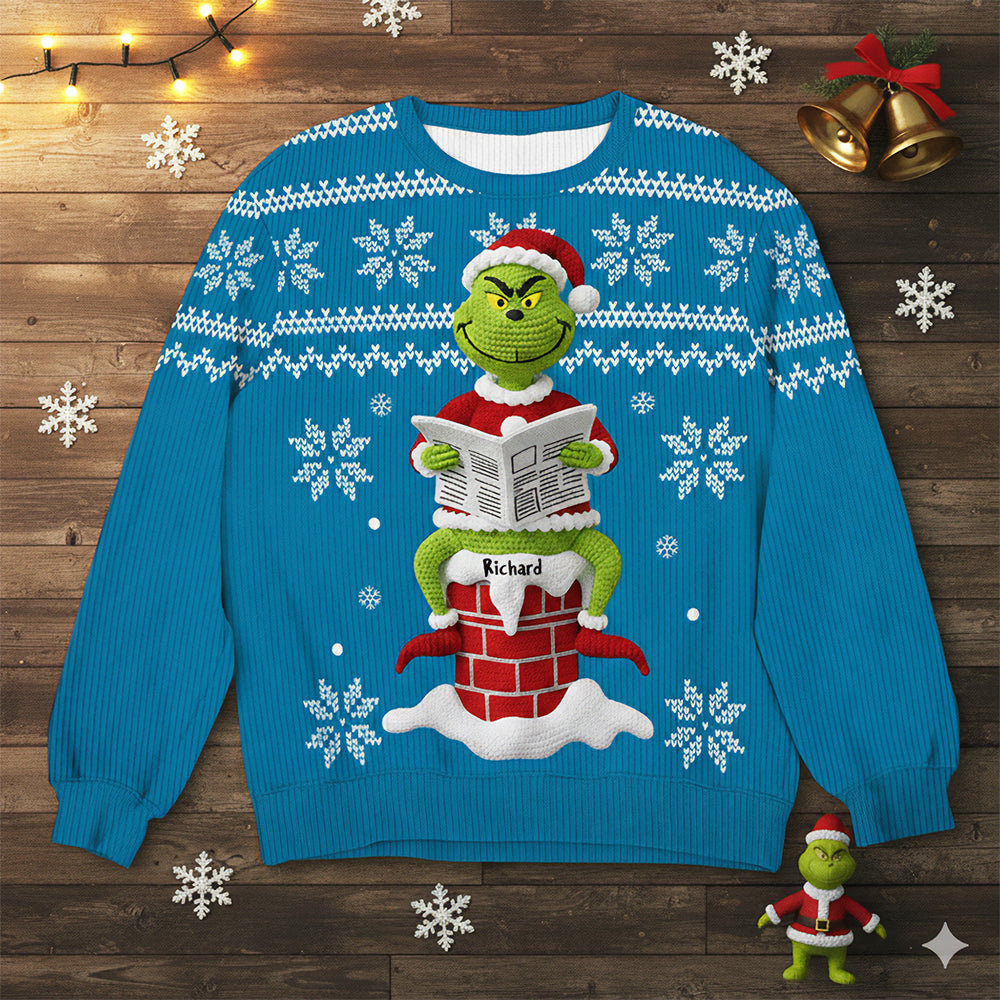Funny Holiday Ugly Sweater – Personalized Christmas Gift for Movie Lovers 01naqn080925