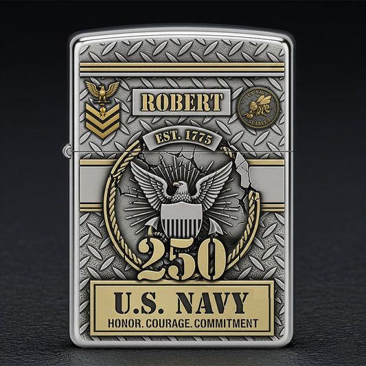 Military 250th Anniversary Flame Lighter, Personalized Gifts For Veteran 02qhtn300725