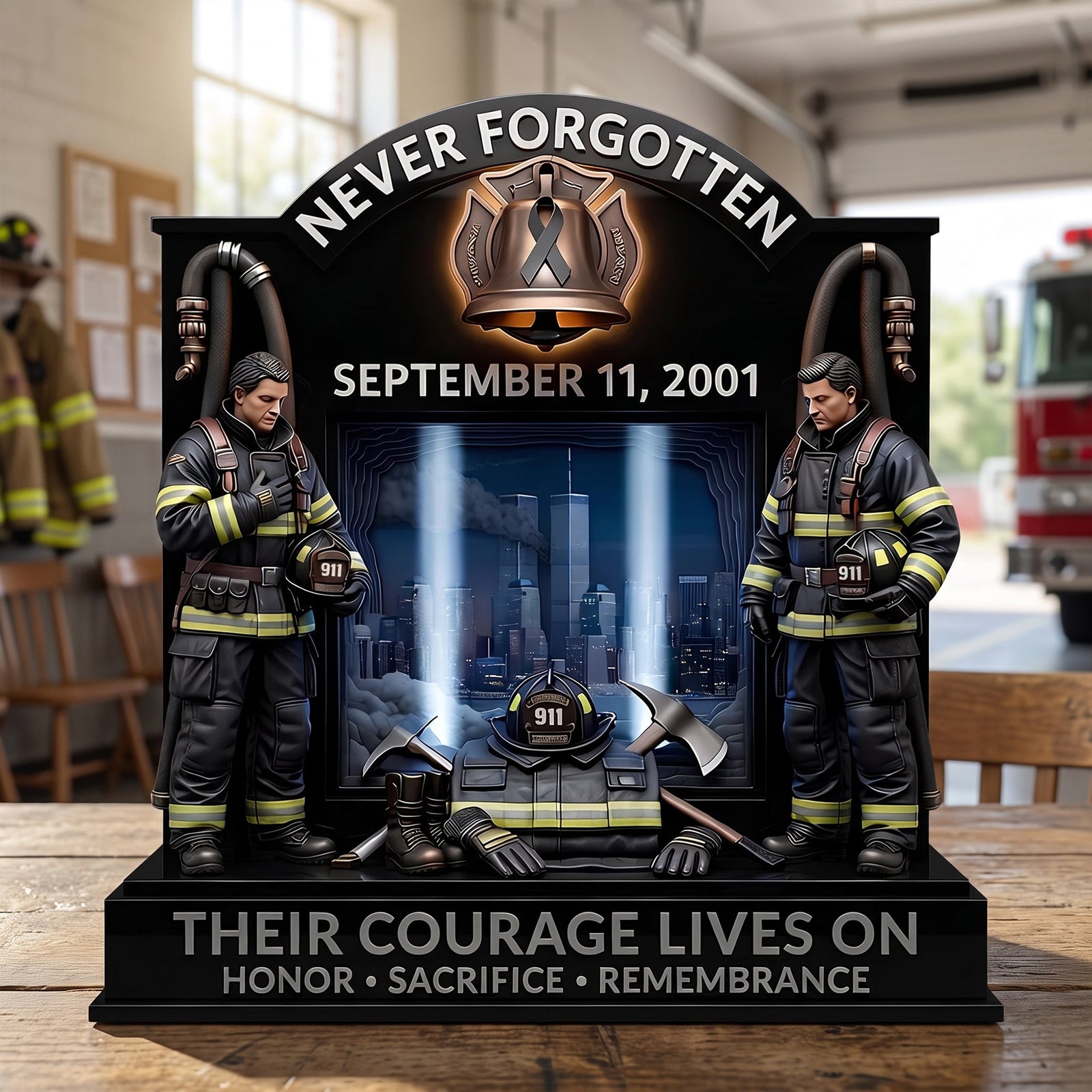 Memorial Acrylic Plaque - Personalized Gifts For Firefighters 01TOTN270726