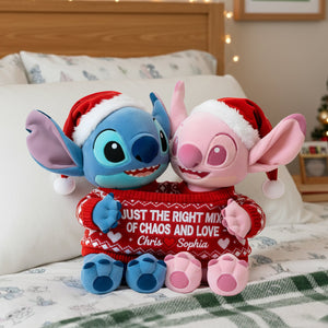 Couple In Cute Sweater Shaped Pillow - Personalized Gifts For Couple 03QHLU121125