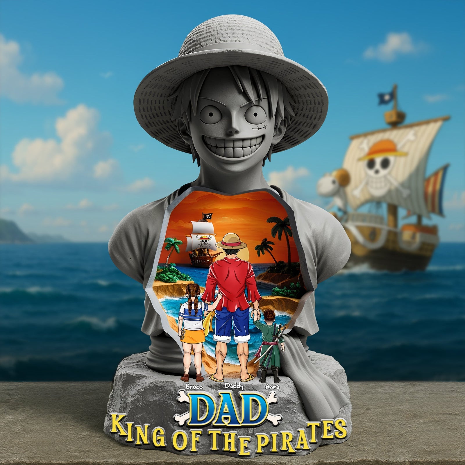 Pirate Dad Acrylic Plaque - Personalized Gifts For Father 01QHLU280425PA-Homacus