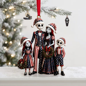 Spooky Patriotic Family Ornament - Personalized Gifts For Family Christmas Ornament 04OHLU220826