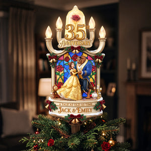 Enchanted Love 35th Anniversary Tree Topper - Personalized Christmas Gifts For Couple 07hata061026