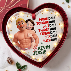 Cheeky Couple's Days Acrylic Ornament - Personalized Christmas Gifts For Couple 01huta210826