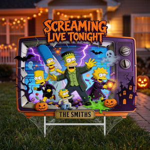 Screams Start Tonight Yard Sign - Personalized Gifts For Family 04HATA100826