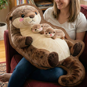 Otter Mom Pillow  - Personalized Gifts For Mom 01naqn040226