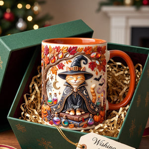 Witch Cat Coffee Mug - Personalized Gifts For Cat Lovers 02patn120826