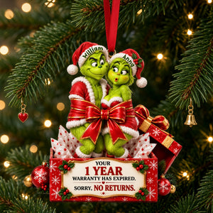 Couple Wrapped In A Bow Ornament - Personalized Christmas Gift For Couples 07NALU160926