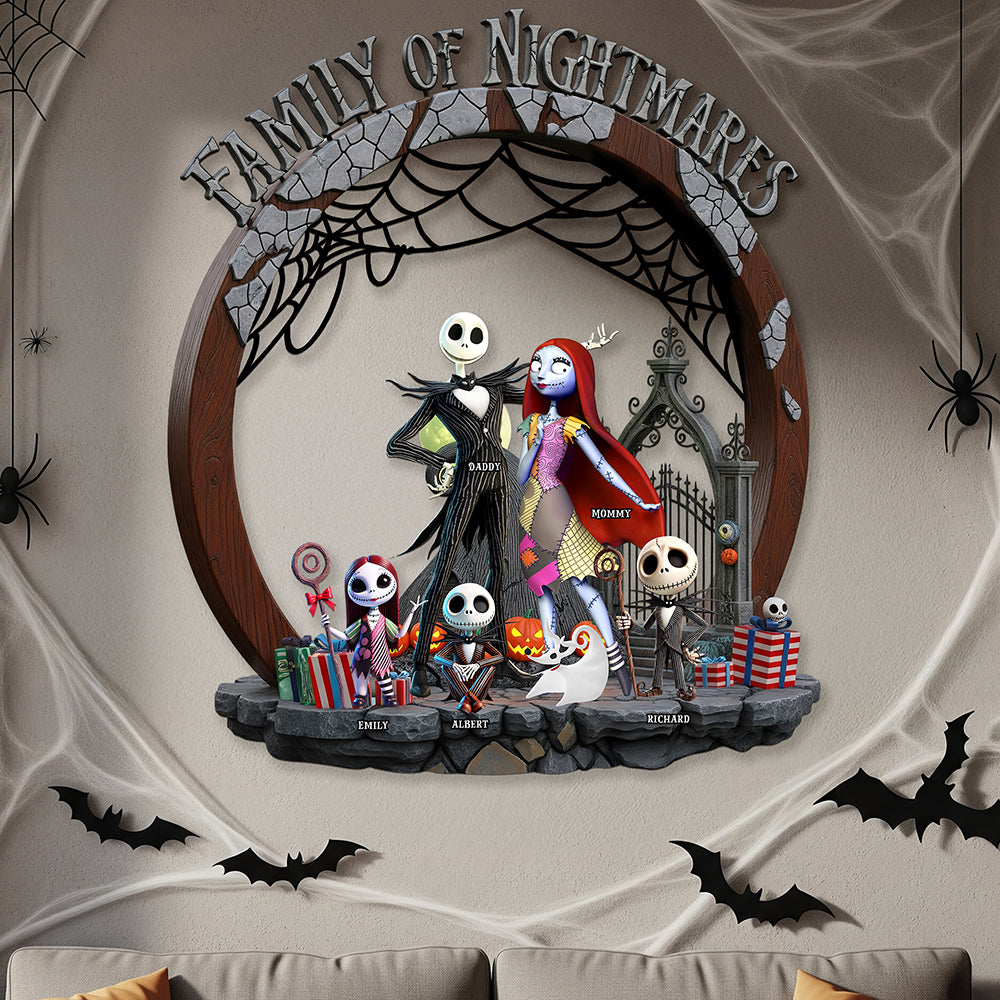 Horror Family Wood Sign - Personalized Halloween Gifts For Family 01ohqn250825