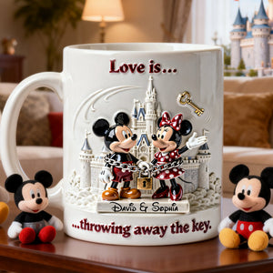 Locked Together Forever Coffee Mug - Personalized Gifts For Couples 01OHLU280126