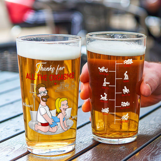Mischievous Couple Beer Glass - Personalized Gifts For Couples 05OHLU140625