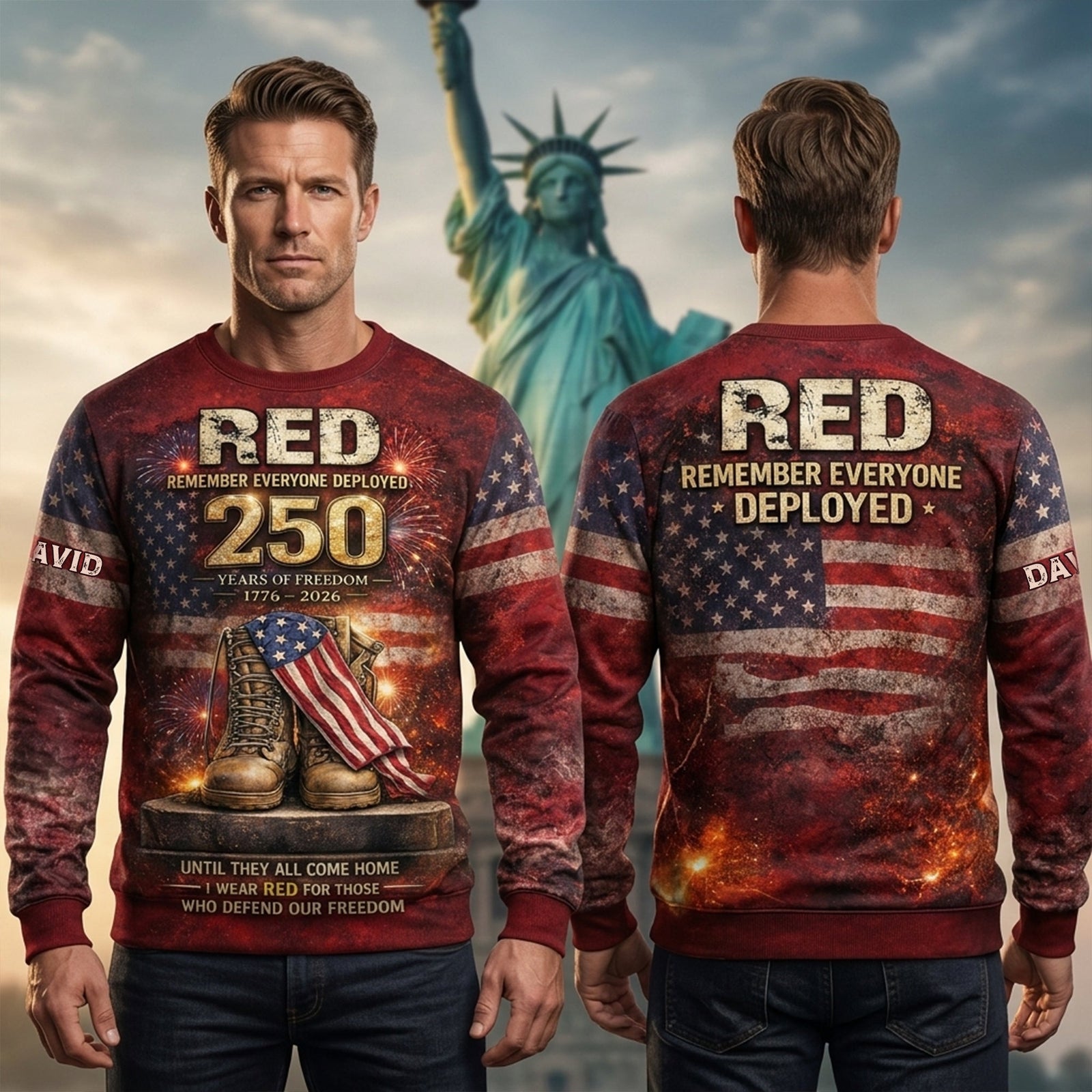 250 Years of Freedom Anniversary 3D Shirt - Personalized Gift For Patriots 03HULU270226