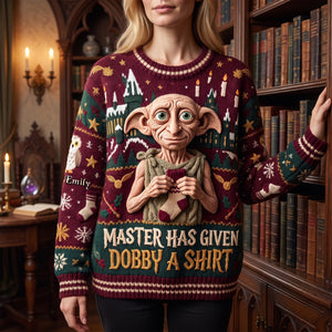 Festive Mascot Knitted Ugly Sweater - Personalized Gifts For Christmas 03NAQN140826