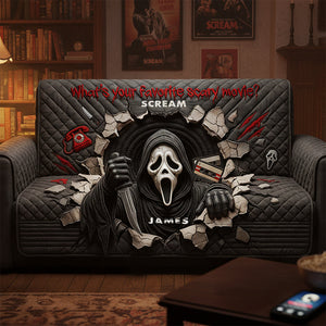 Horror Quilted Sofa Cover - Personalized Gifts For Movie Lovers 01pata230126