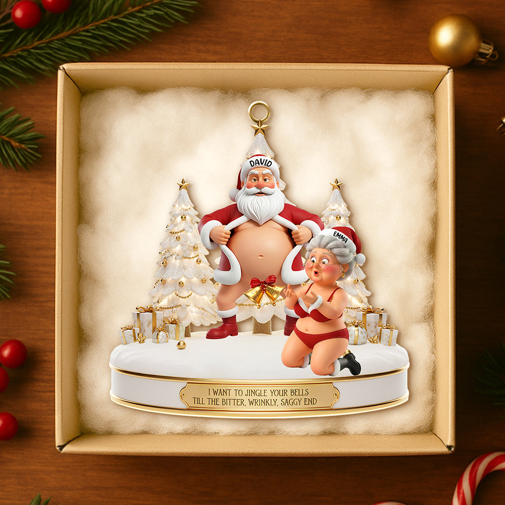 Couple Santa Funny Ornament Personalized Gifts 05OHDT301025