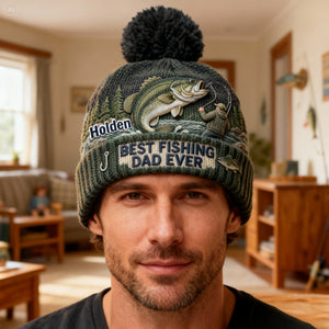 Personalized Gifts For Fishing Lovers Bobble Beanie Hat 03pamg090126