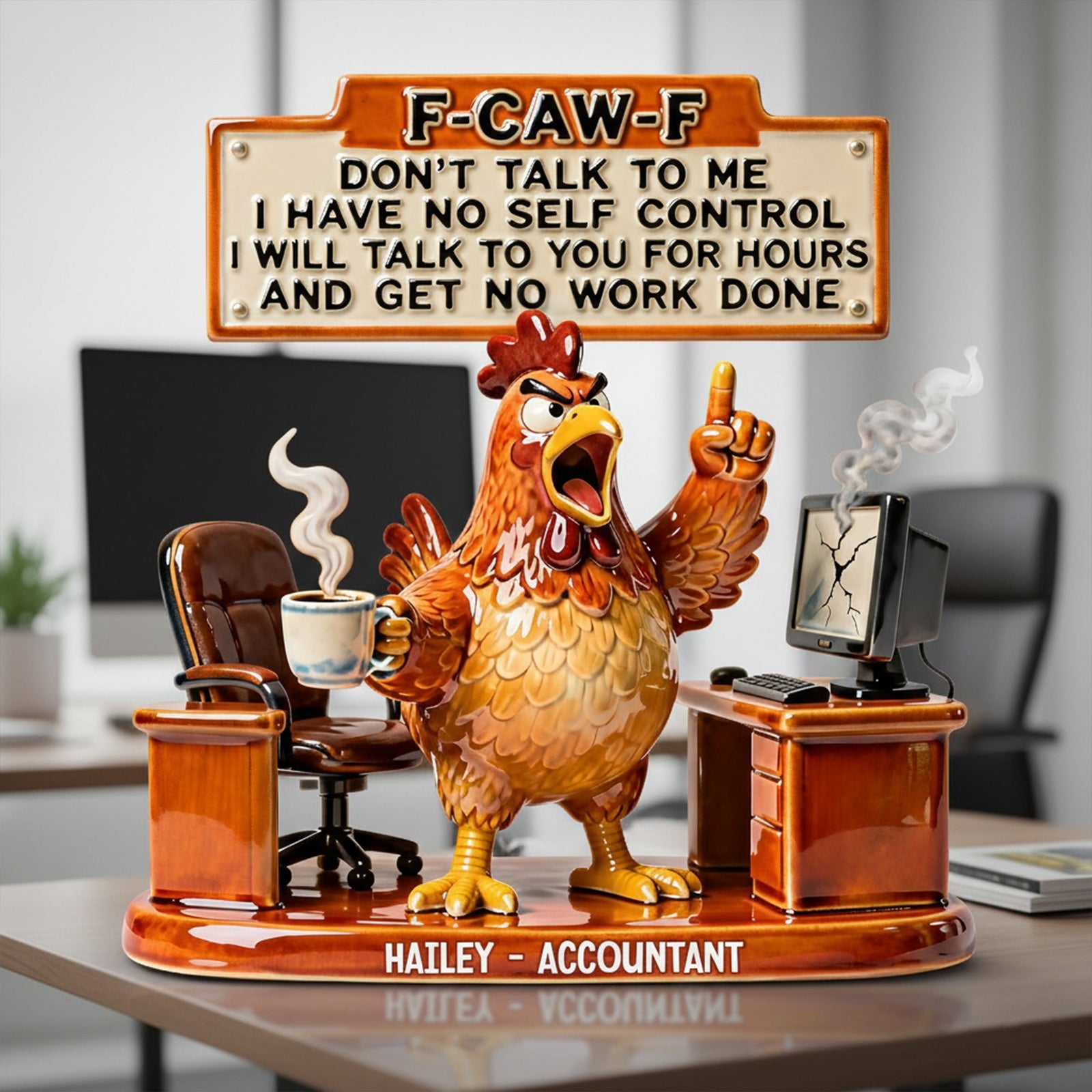 Personalized Funny Gifts For Office Workers Plaque 03NATN201225