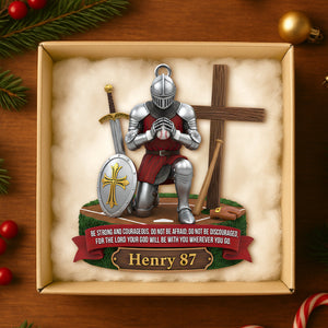 Faith, Strength & Game – Personalized Knight Baseball Ornament 03HUDT111025