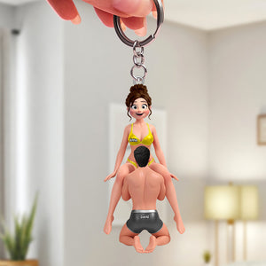 Playful Couple Acrylic Keychain - Personalized Gift For Couples 03OHTN200126