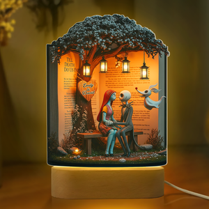 Horror Couple Led light With Oval Base - Personalized Gifts For Halloween 04PAPU160725