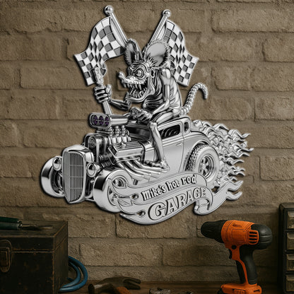 Hot Rod Holiday Metal Sign – Personalized Garage Gifts For Hot Rod Lover 03qhlu180625