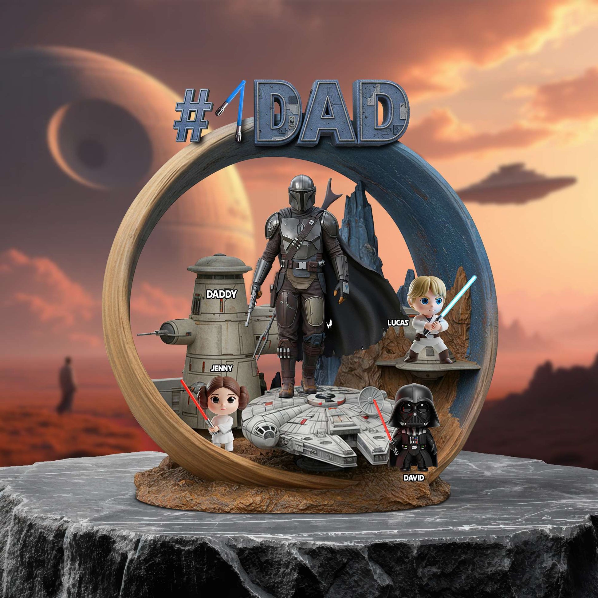 Number #1 Dad Acrylic Plaque - Personalized Gifts For Father 03QHTN250425-Homacus