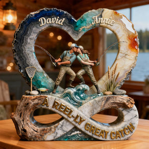 Fishing Couple Great Catch Acrylic Plaque - Personalized Gift For Fishing Couple 03QHLU160126