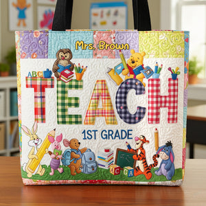 Cute Teacher Tote Bag, Personalized Gifts For Teacher 05qhtn220725