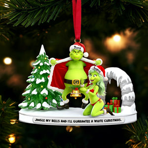 Cheeky Green Couple Ornament - Personalized Gifts For Couples 02OHLU101125