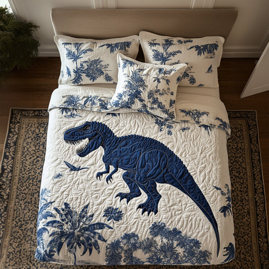 Roaring T-rex Quilt Bed Set Special Line - Gift For Dinosaur Lovers 01TGLU120725
