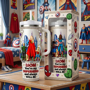 Brave Mom City Tumbler Handle - Personalized Gifts For Heroic Mom 03OHDT100426