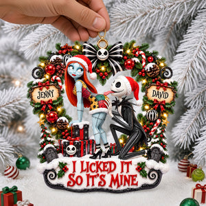 Spooky Couple Ornament - Personalized Gifts For Couple Christmas Ornament 03TYLU110926