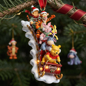 Jolly Snow Ride Acrylic Ornament, Personalized Gifts For Christmas 03qhta040926