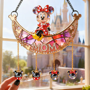 Mom with Kids Charms Suncatcher Ornament - Personalized Gifts For Mom 02kita170326