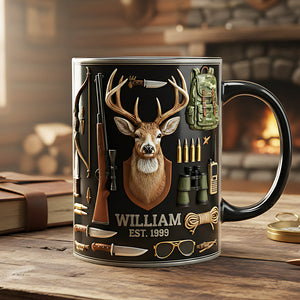 Hunting Black Coffee Mug - Personalized Gifts For Hunting Lovers 01kita171225