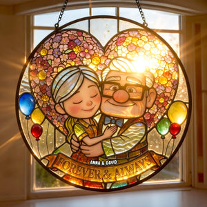Together Forever Stained Glass - Personalized Gifts For Couple 01totn090126