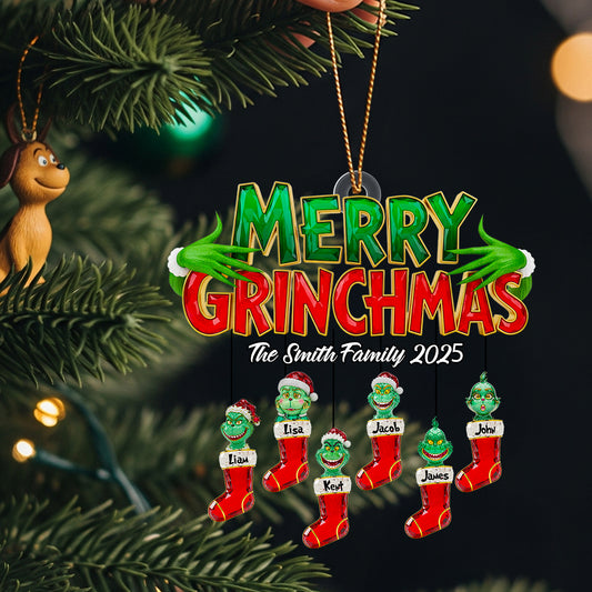 Ruby Socks Family Christmas Ornament Personalized Gifts For Family 01OHDT260825