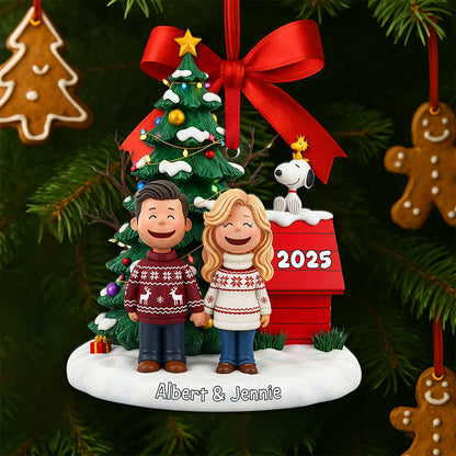 Hand in Hand Couple Christmas Ornament - Personalized Custom Photo Gift For Couple 05NALU180825