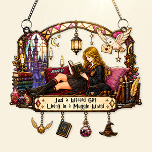 Peaceful Reader Acrylic Suncatcher - Personalized Gifts For Book Lovers 04NAQN240726