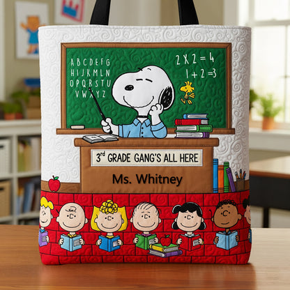 Cute Teacher Tote Bag, Personalized Gifts For Teacher 02qhmg220725