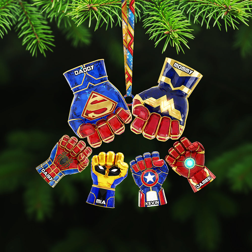 Family Fist Bump Ornament - Personalized Gifts For Family 03ohta081025-Homacus